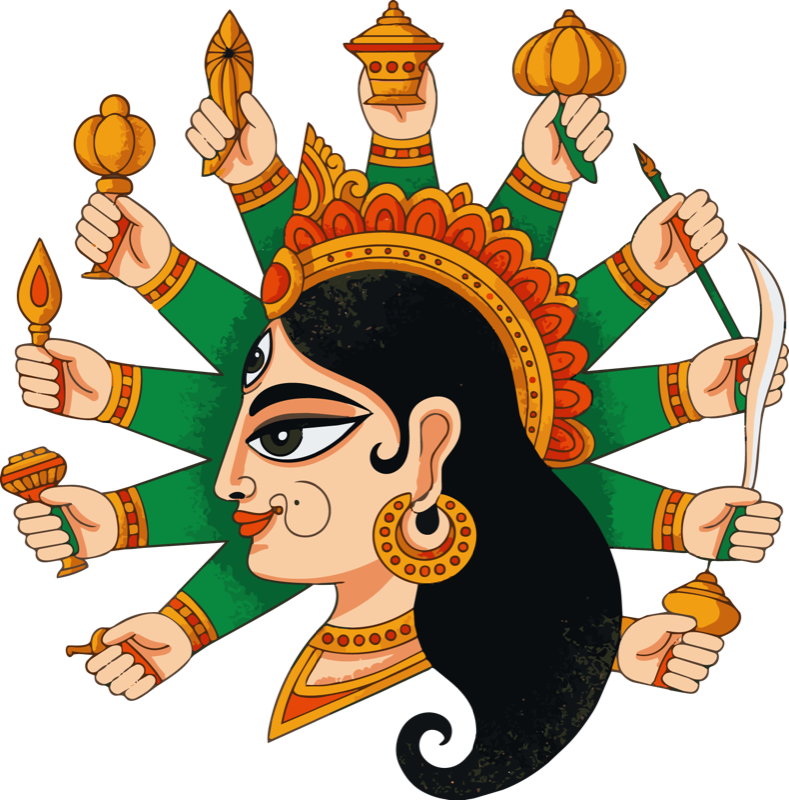 Goddess Durga Folk Art